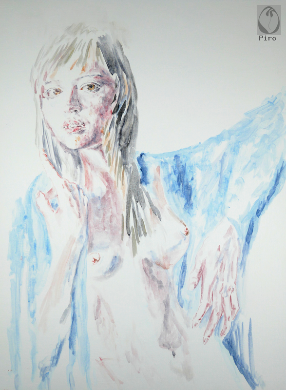 oil on paper - olio su carta di Piro
